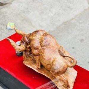 Tượng Bò Tót Phong Thủy Gỗ Cẩm Việt Ngang 60cm [7,800,000] (3)