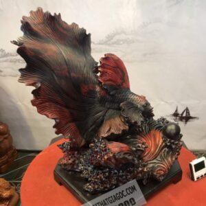 Tượng Cá Xiêm Tài Lộc Gỗ Trắc Cực Đẹp [5,000,000] (3)