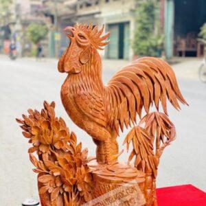 Tượng Con Gà – Hoa Phù Dung Cực Đẹp [6,500,000] (2)