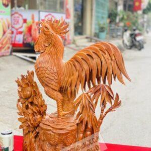 Tượng Con Gà – Hoa Phù Dung Cực Đẹp [6,500,000] (3)