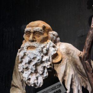 Tượng Đạt Ma Tâm Rỗng Gỗ Long Não Cao 2m13 [36,500,000] (2)