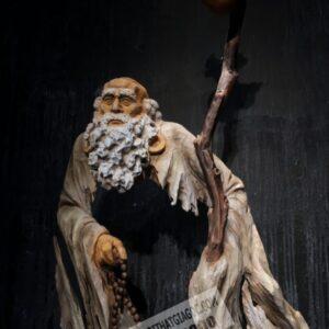 Tượng Đạt Ma Tâm Rỗng Gỗ Long Não Cao 2m13 [36,500,000] (7)