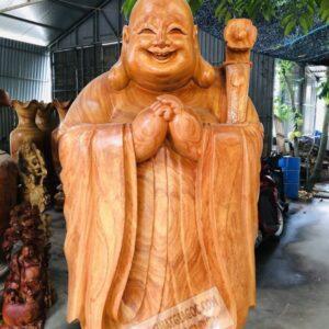 Tượng Di Lặc Chúc Phúc Cao 2M gỗ Hương Đỏ [40,000,000] (3)