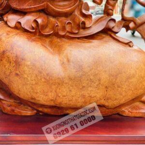 Tượng Di Lặc Ngũ Phúc Vác Cành Đào Gỗ Nu Hương [40,500,000] (10)