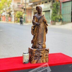 Tượng Gỗ Không Minh bằng gỗ mun cao 60cm [6,200,000] (2)