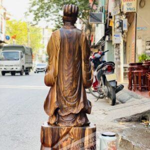 Tượng Gỗ Không Minh bằng gỗ mun cao 60cm [6,200,000] (5)