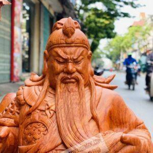 Tượng Gỗ Quan Công Chống Đao Đế Tùng gỗ hương đá [4,800,000] (4)