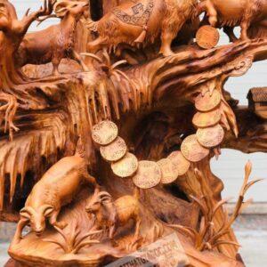 Tượng Ngũ Dương Khai Thái Gỗ Hương Ta Cao 150cm [55,000,000] (2)