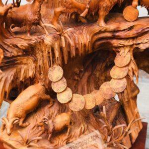 Tượng Ngũ Dương Khai Thái Gỗ Hương Ta Cao 150cm [55,000,000] (4)