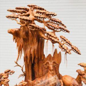 Tượng Ngũ Dương Khai Thái Gỗ Hương Ta Cao 150cm [55,000,000] (5)