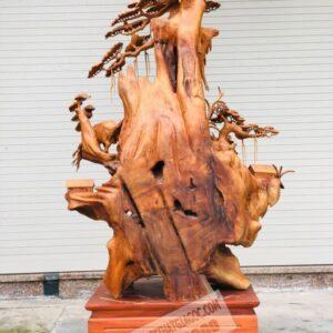 Tượng Ngũ Dương Khai Thái Gỗ Hương Ta Cao 150cm [55,000,000] (6)