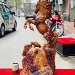 Tượng Nhất Mã Phi Thiên Gỗ Hương Ta Cao 75cm [6,700,000] (5)