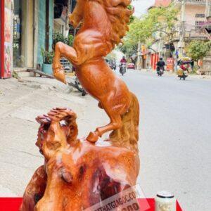Tượng Nhất Mã Phi Thiên Gỗ Hương Ta Cao 77cm [6,400,000] (6)