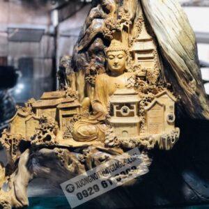 Tượng Nhất Tâm Bái Phật Gỗ Nhai Bách Cao 1m3 [31,000,000] (3)