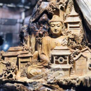 Tượng Nhất Tâm Bái Phật Gỗ Nhai Bách Cao 1m3 [31,000,000] (5)