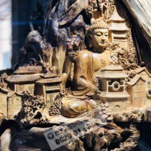 Tượng Nhất Tâm Bái Phật Gỗ Nhai Bách Cao 1m3 [31,000,000] (8)