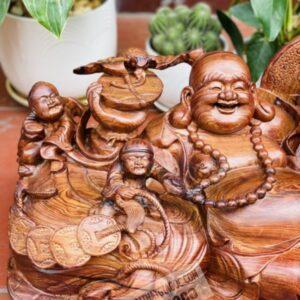 Tượng Phật Di Lặc Bê Thỏi Vàng bằng gỗ siêu đẹp [13,300,000] (3)