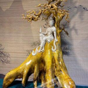 Tượng Quan Âm Tự Tại Gỗ Kim Tơ Mộc Nam Vân Chỉ Vàng [27,500,000] (5)
