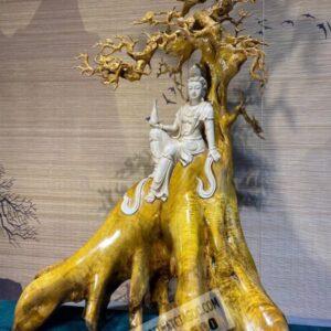 Tượng Quan Âm Tự Tại Gỗ Kim Tơ Mộc Nam Vân Chỉ Vàng [27,500,000] (7)