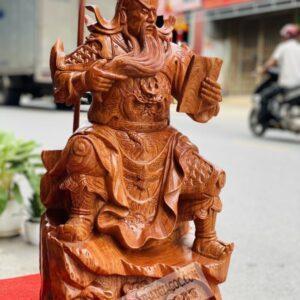 Tượng Quan Công Đọc Sách Gỗ Hương Đá Cao 70cm [8,700,000] (2)