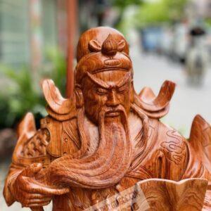 Tượng Quan Công Đọc Sách Gỗ Hương Đá Cao 70cm [8,700,000] (6)