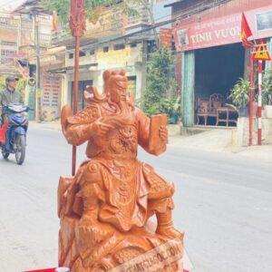 Tượng Quan Công Đọc Sách Gỗ Hương Đá Cao 90cm [23,000,000] (3)