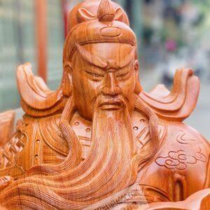 Tượng Quan Công Đọc Sách Gỗ Hương Đá Cao 90cm [23,000,000] (6)