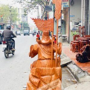 Tượng Quan Công Đọc Sách Gỗ Hương Đá Cao 92cm [20,000,000] (10)