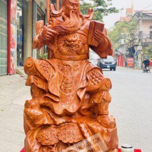 Tượng Quan Công Đọc Sách Gỗ Hương Đá Cao 92cm [20,000,000] (3)