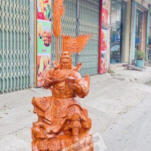 Tượng Quan Công Đọc Sách Gỗ Hương Đá Cao 92cm [20,000,000] (5)