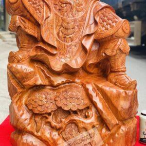 Tượng Quan Công Đọc Sách Gỗ Hương Đá Cao 92cm [20,000,000] (8)