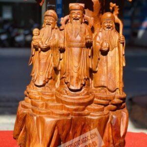 Tượng Tam Đa Đứng Gốc Đào Gỗ Hương [9,300,000] (5)