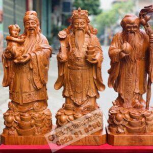 Tượng Tam Đa Phúc Lộc Thọ Đục Tay Nguyên Khối [21,500,000] (2)