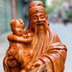 Tượng Tam Đa Phúc Lộc Thọ Đục Tay Nguyên Khối [21,500,000] (7)