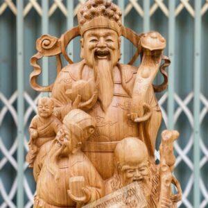 Tượng Tam Đa Phúc Lộc Thọ Gỗ Ngọc Am Cao 87cm [26,500,000] (4)