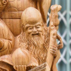 Tượng Tam Đa Phúc Lộc Thọ Gỗ Ngọc Am Cao 87cm [26,500,000] (9)