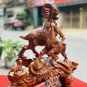 Tượng Tam Dương Khai Thái Gỗ Hương Ta Cao 65cm [9,500,000] (4)