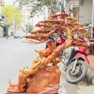 Tượng Tam Dương Khai Thái Gỗ Nu Hương Cao 96cm [31,600,000] (10)