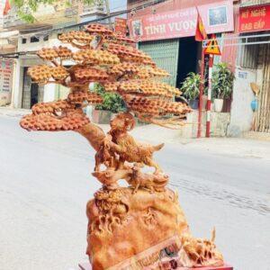 Tượng Tam Dương Khai Thái Gỗ Nu Hương Cao 96cm [31,600,000] (3)