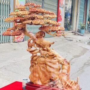 Tượng Tam Dương Khai Thái Gỗ Nu Hương Cao 96cm [31,600,000] (4)