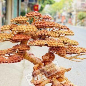 Tượng Tam Dương Khai Thái Gỗ Nu Hương Cao 96cm [31,600,000] (5)