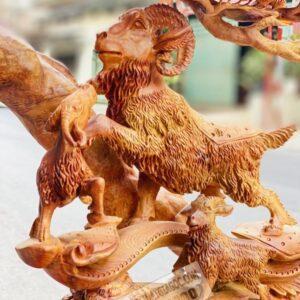 Tượng Tam Dương Khai Thái Gỗ Nu Hương Cao 96cm [31,600,000] (7)