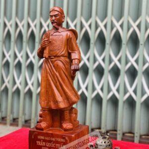 Tượng Trần Quốc Tuấn Gỗ Hương Ta Cao 60cm [6,000,000] (3)
