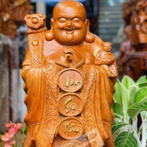 Tượng gỗ Di Lặc Chúc Phúc Cao 80 gỗ Hương [6,800,000] (4)