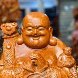 Tượng gỗ Di Lặc Chúc Phúc Cao 80 gỗ Hương [6,800,000] (5)