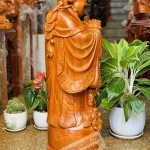 Tượng gỗ Di Lặc Chúc Phúc Cao 80 gỗ Hương [6,800,000] (6)