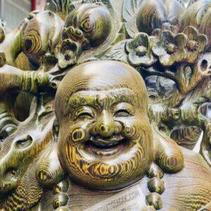 Tượng gỗ Phật Di Lặc Ngũ Phúc Vác Cành Đào cực đẹp [7,900,000] (5)