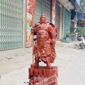 Tượng gỗ Quan Công Chống Đao Đế Tùng Cao 90 [11,600,000] (3)