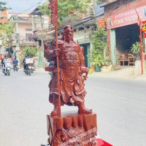 Tượng gỗ Quan Công Chống Đao Đế Tùng Cao 90 [11,600,000] (4)