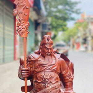 Tượng gỗ Quan Công Chống Đao Đế Tùng Cao 90 [11,600,000] (5)